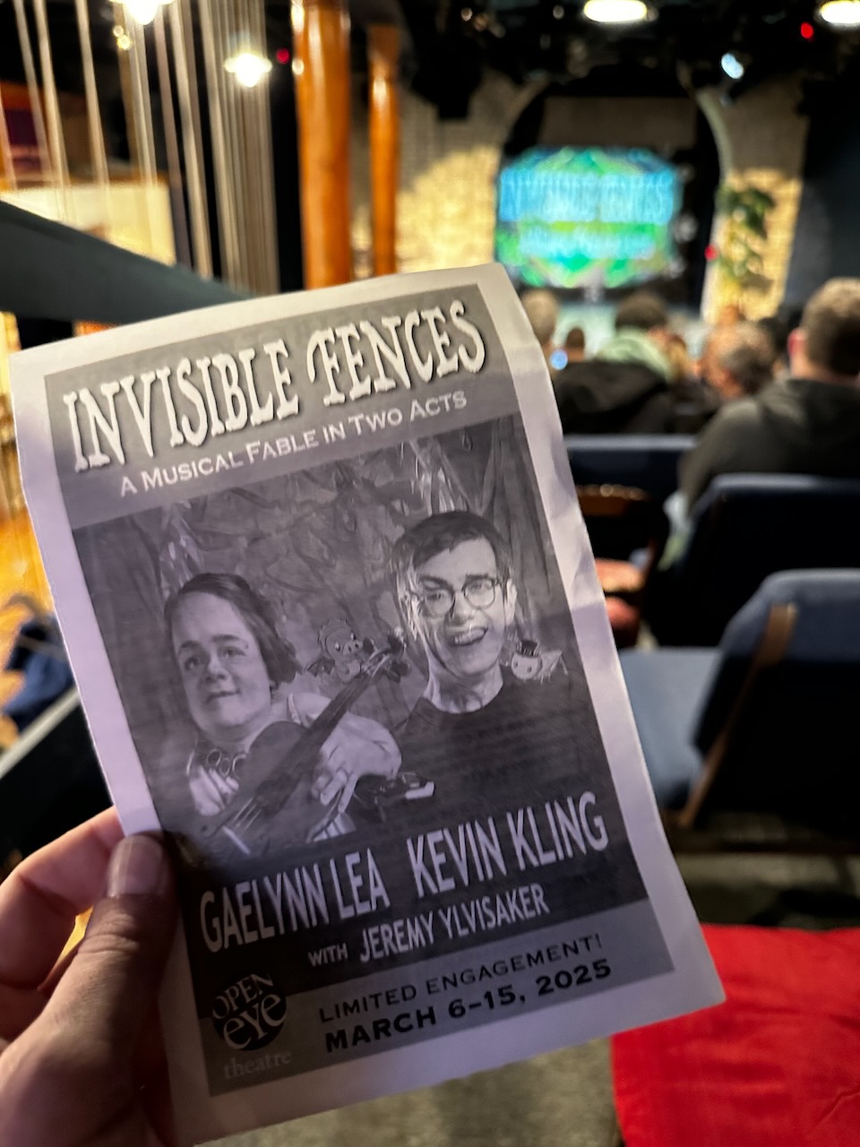 Gaelynn Lea's music with Kevin Kling's writing made Invisible Fences a wonderful experience. Gaelynn Lea's music with Kevin Kling's writing made Invisible Fences a wonderful experience.