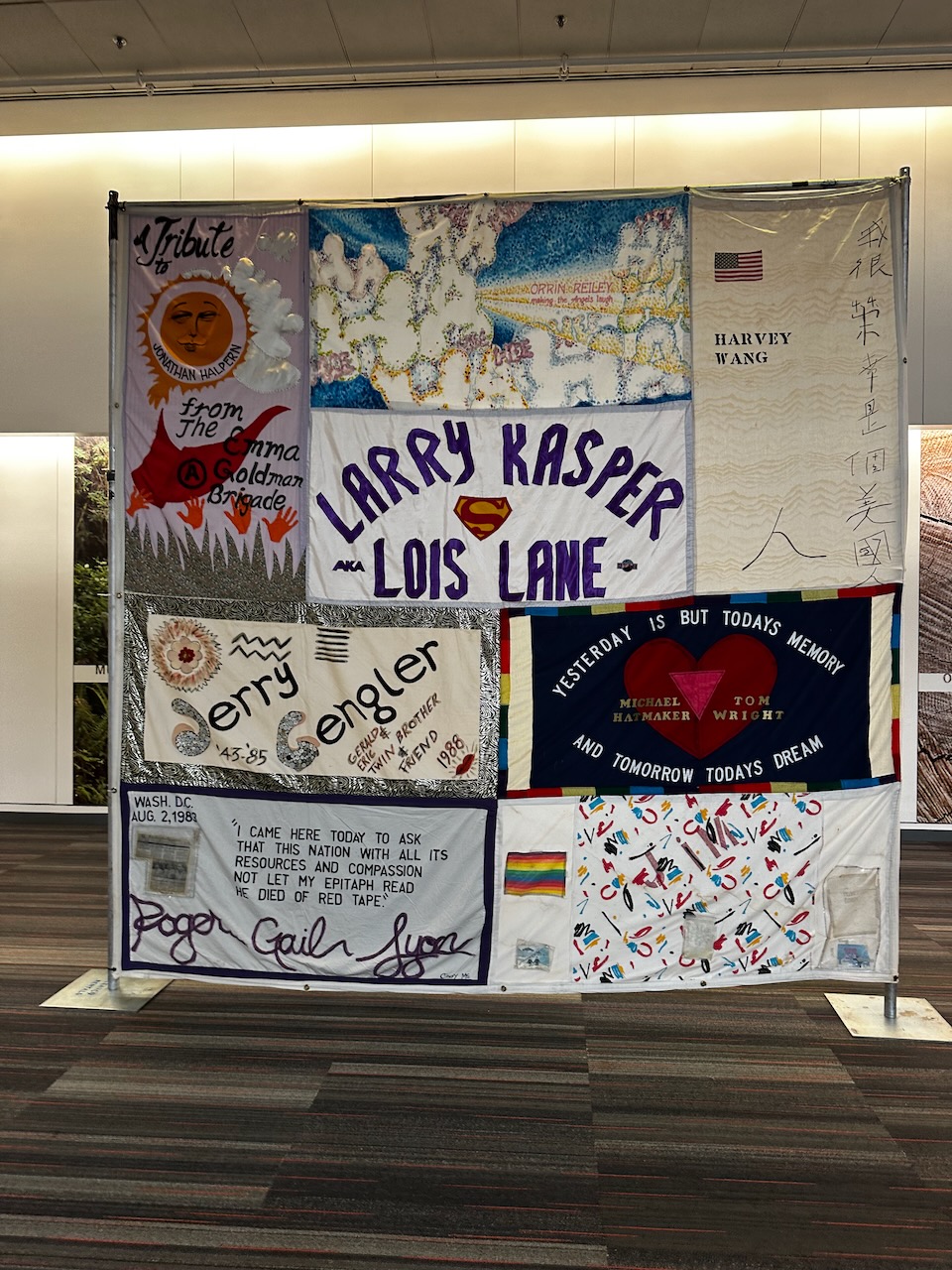 A portion of the AIDS quilt on display at CROI. A portion of the AIDS quilt on display at CROI.