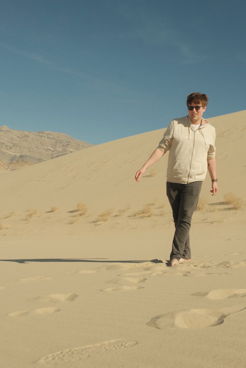 Me walking around the Eureka Dunes. Me walking around the Eureka Dunes.