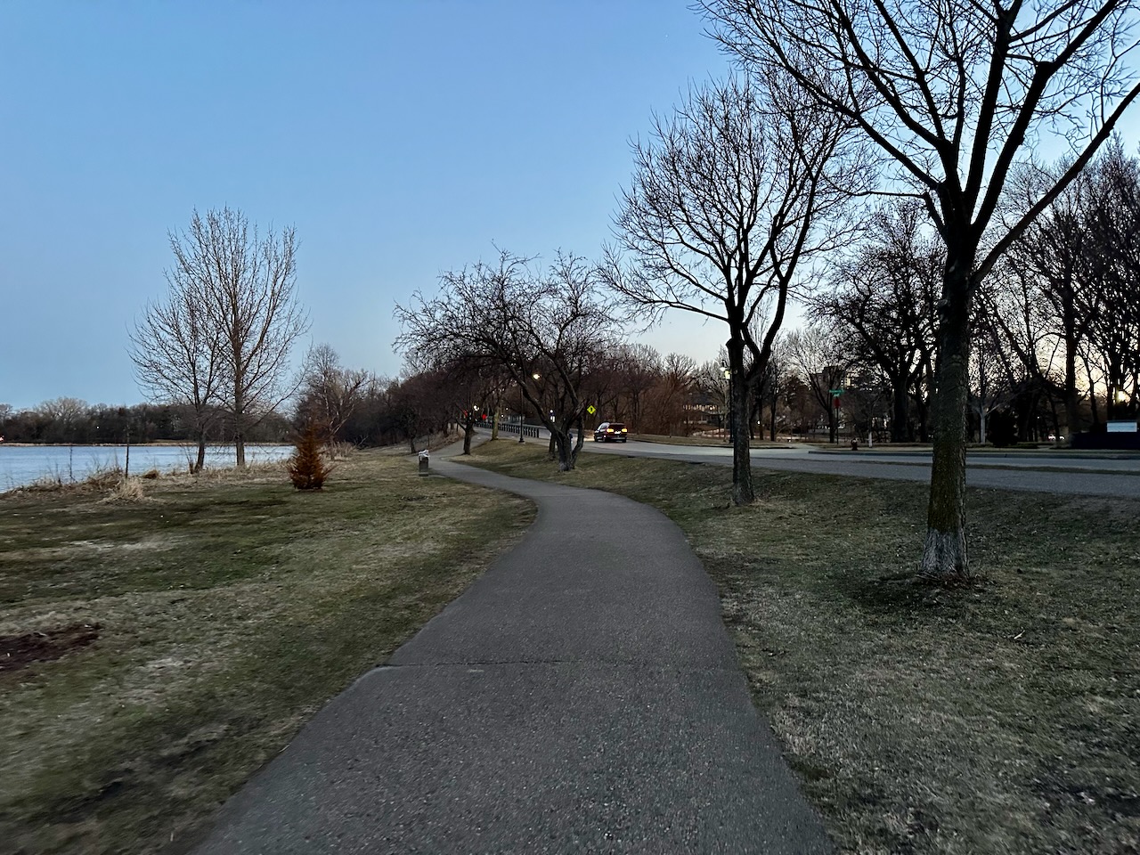 A brisk walk around Lake of Isles on a April evening. A brisk walk around Lake of Isles on a April evening.